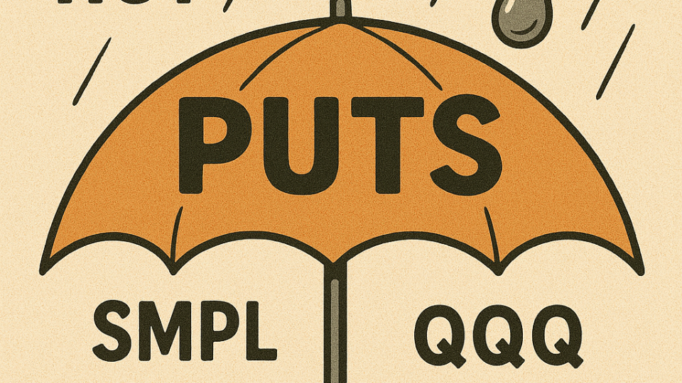 Puts offered protection on a rainy market day.